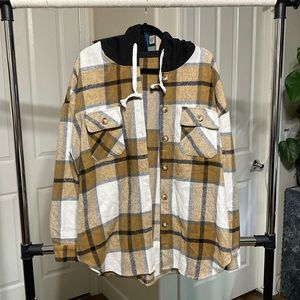 Flannel Hooded Shacket